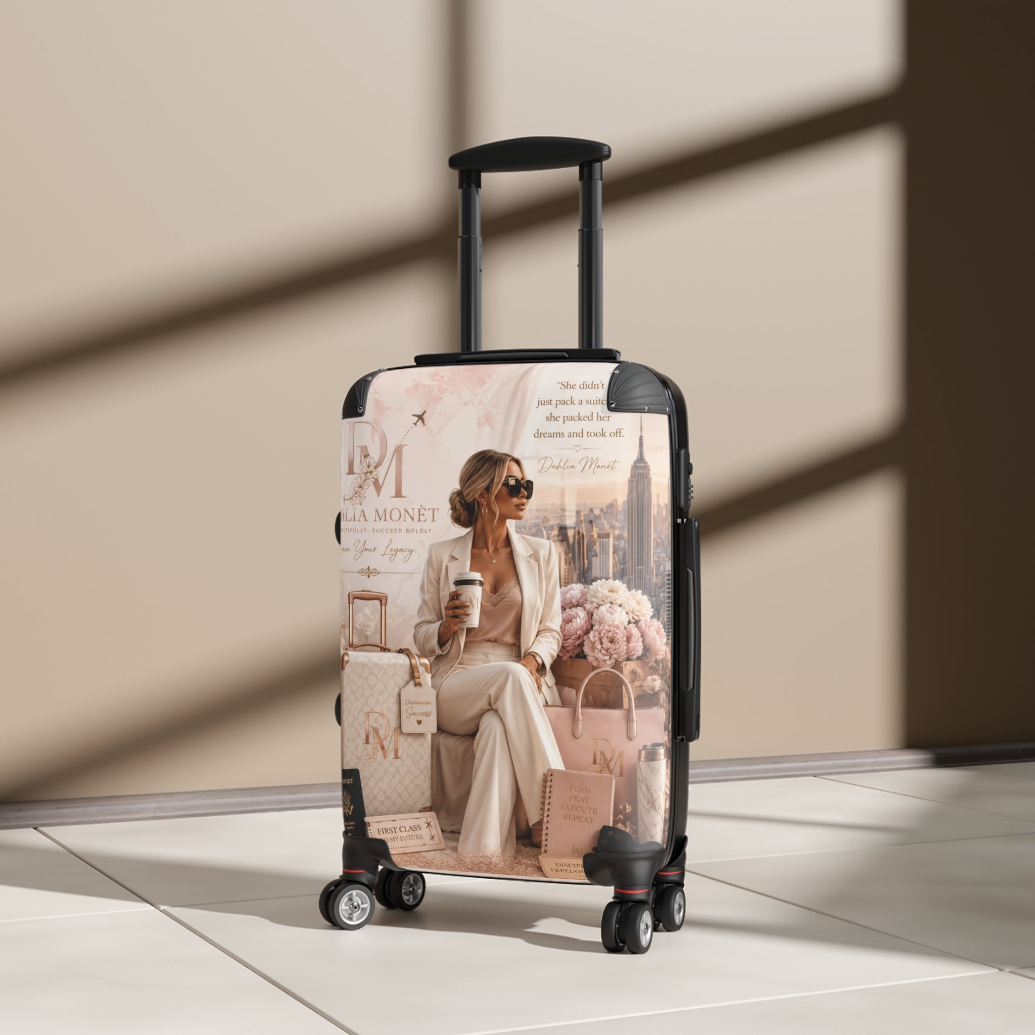 Chic Travel Carry-On Suitcase – Parisian Luxe Design