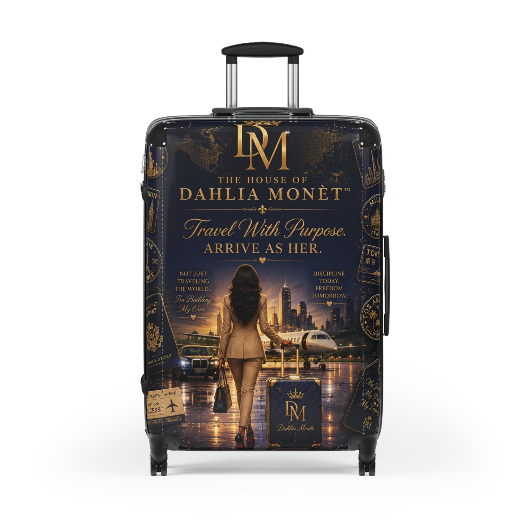 Suitcase — 'The House of Dahlia Monèt: Travel With Purpose' Rolling Luggage