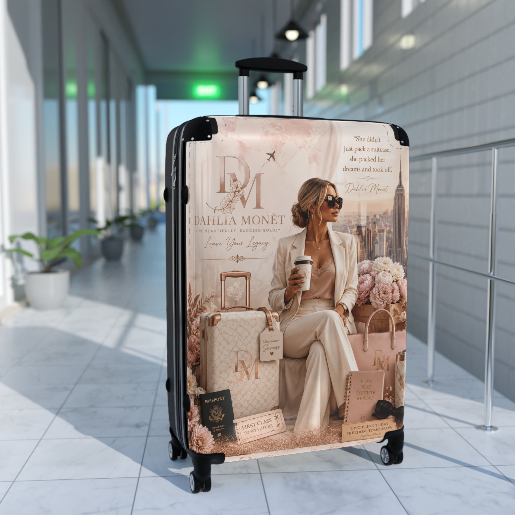 Chic Travel Carry-On Suitcase – Parisian Luxe Design