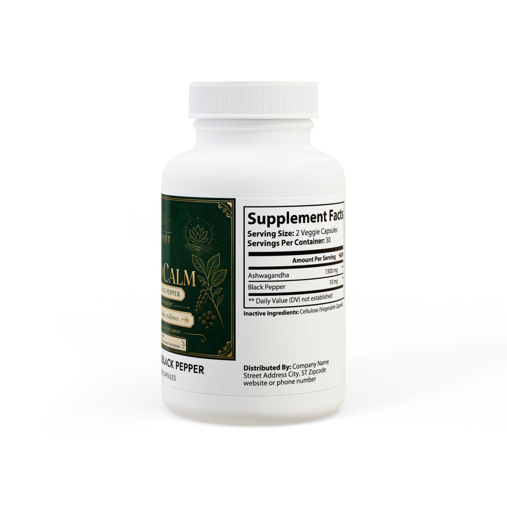 Ashwagandha and Black Pepper Supplement (60 capsules)