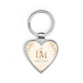 Heart Keychain — Elegant Monogram Heart Keyring for Gifts & Branding