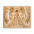 Elegant Golden Ballroom Canvas — Bridal Princess Art Print