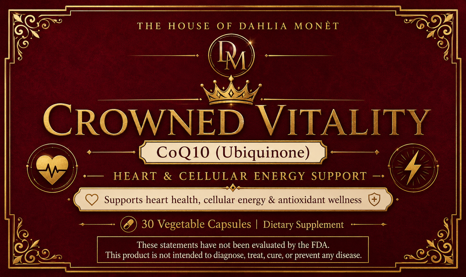 CoQ10 (Ubiquinone) Supplement (30 Capsules)