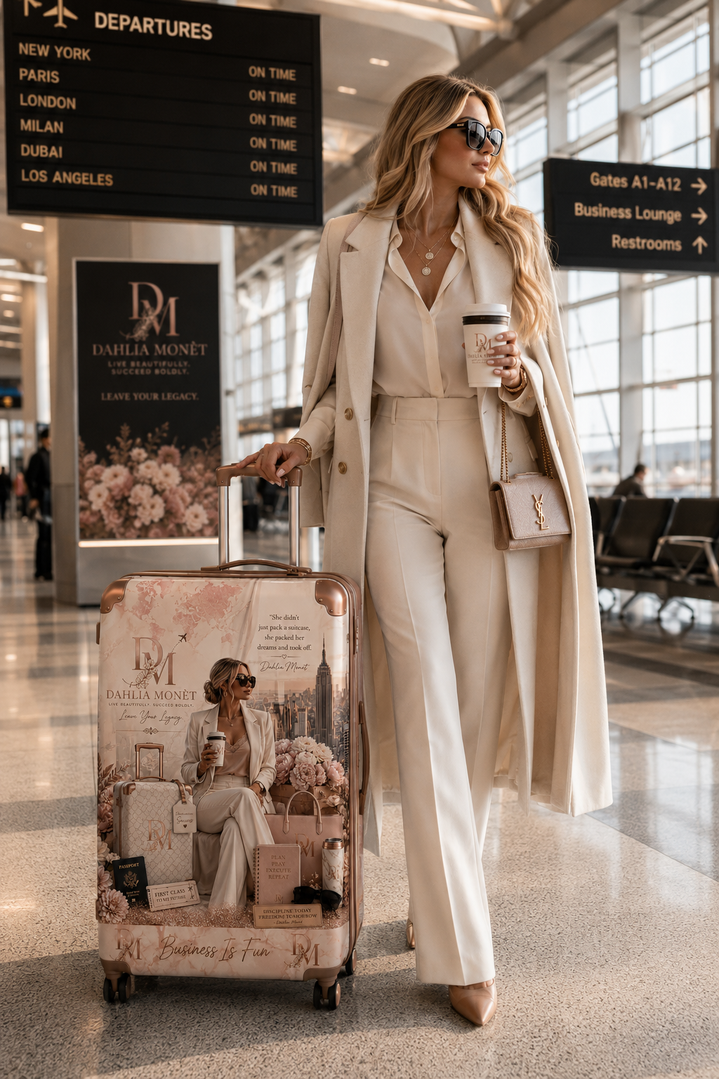 Chic Travel Carry-On Suitcase – Parisian Luxe Design