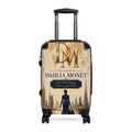 Dahlia Monet Branded Travel Suitcase – Vintage Cityscape Carry-On with 'The House of Dahlia Monet' Design