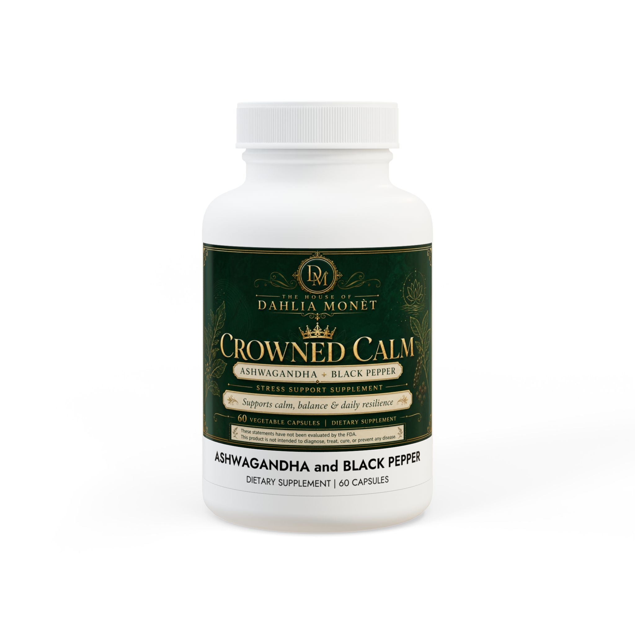 Ashwagandha and Black Pepper Supplement (60 capsules)