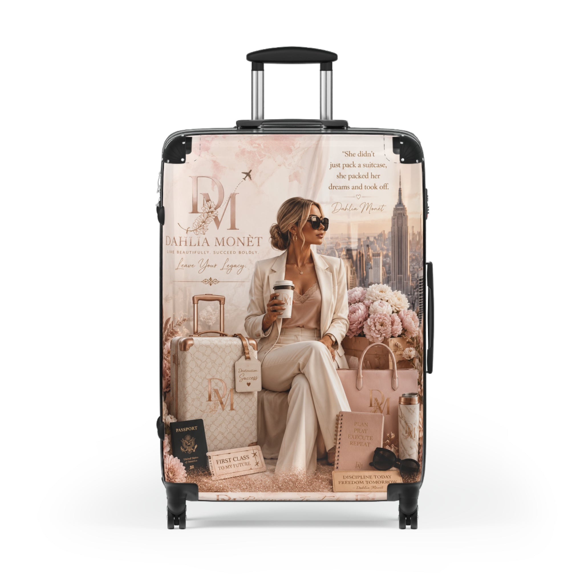 Chic Travel Carry-On Suitcase – Parisian Luxe Design