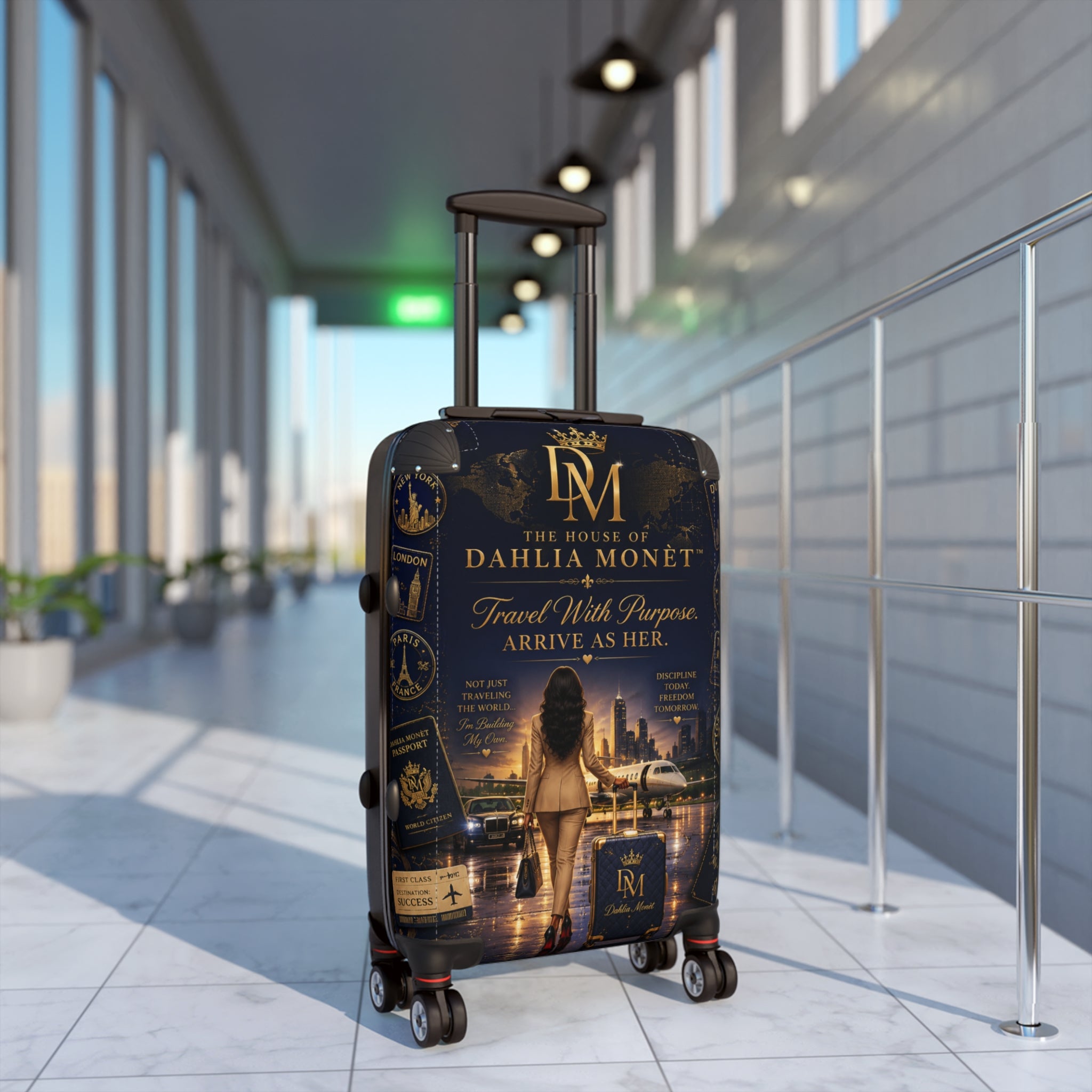 Dahlia Monet 'Travel With Purpose' Carry-On Suitcase