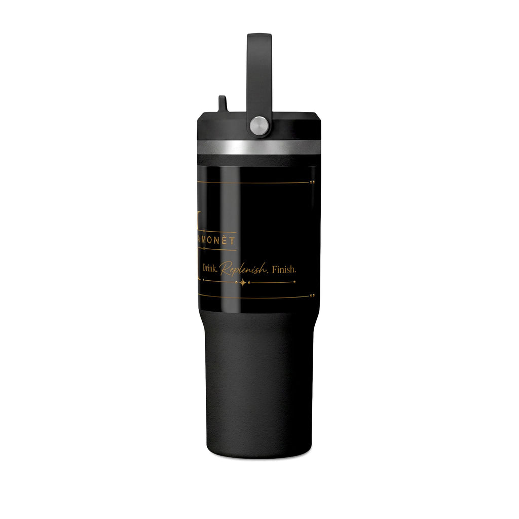 Black & Gold Monogram 32oz Tumbler — Nomad Insulated Travel Cup