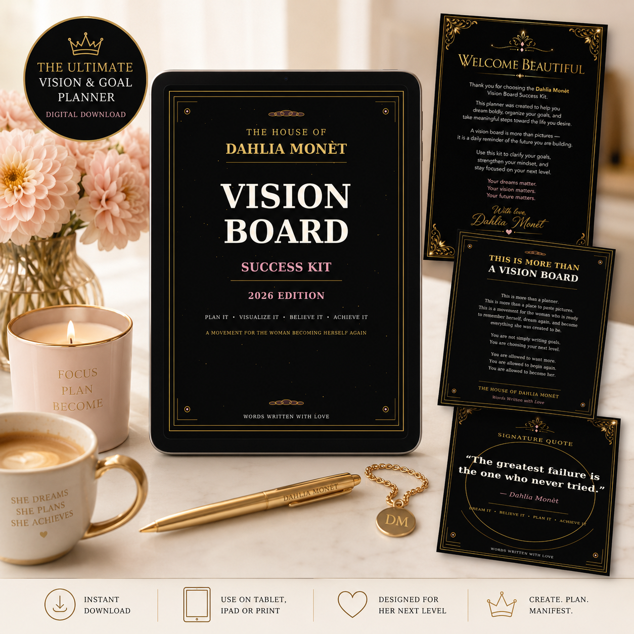 The House of Dahlia Monèt Vision Board Success Kit — 2026 Edition